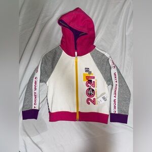 Disney Parks Minnie Mouse 2021 Kids Zip Hoodie Sweatshirt Size Youth XS (4) NWT